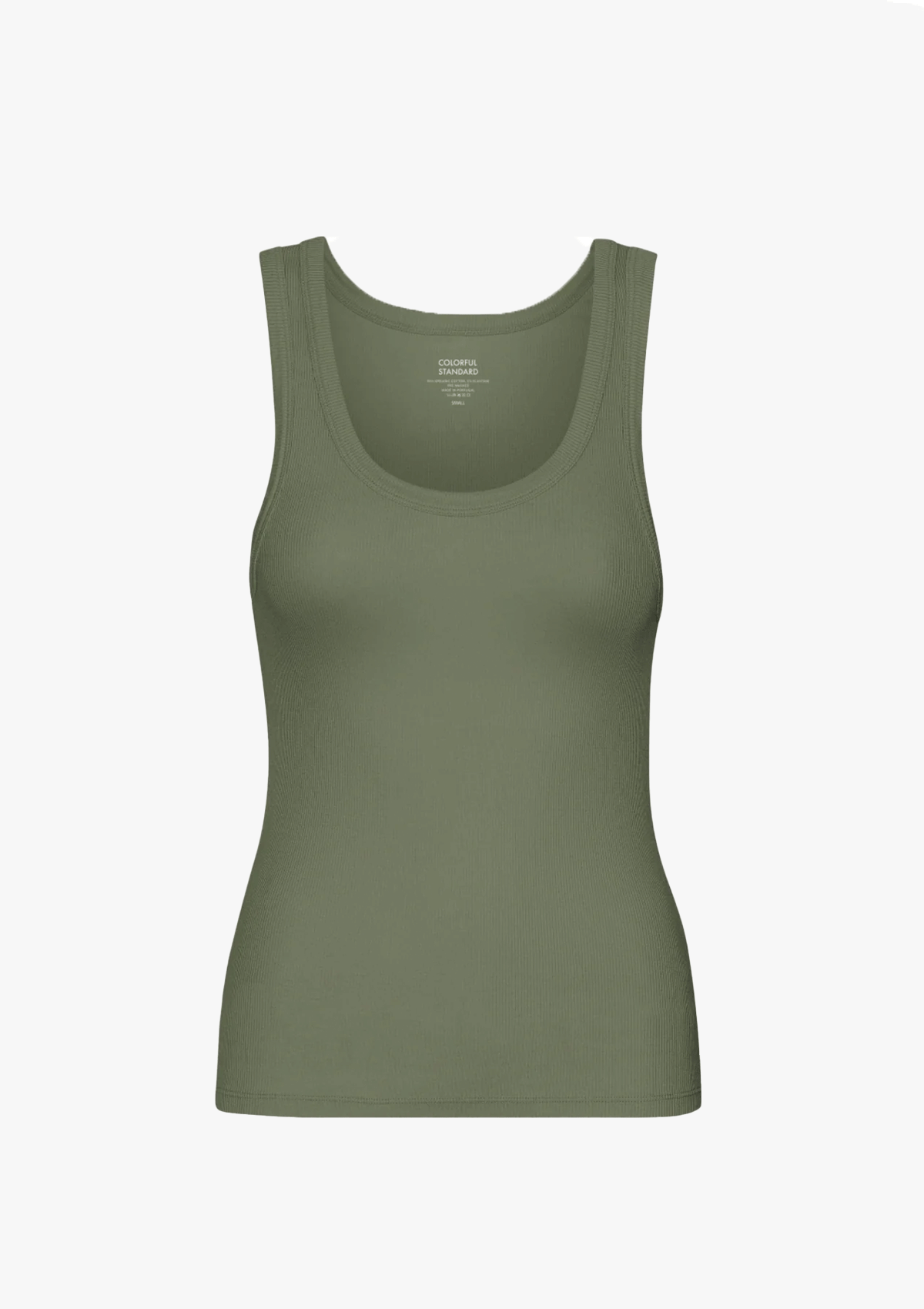 Top Organic Rib - dusty olive