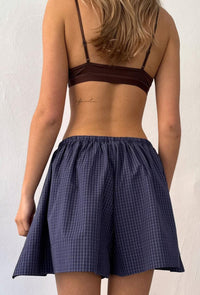 Short Ploy check - dark purple