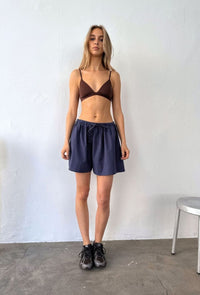 Short Ploy check - dark purple
