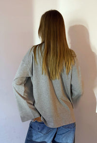 Shirt Alberte O-Neck Boxy - grey