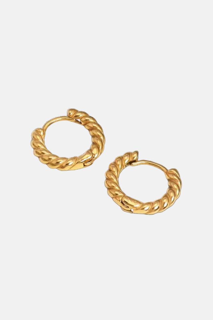 Oorhangers Twisted 19mm Hoops - gold
