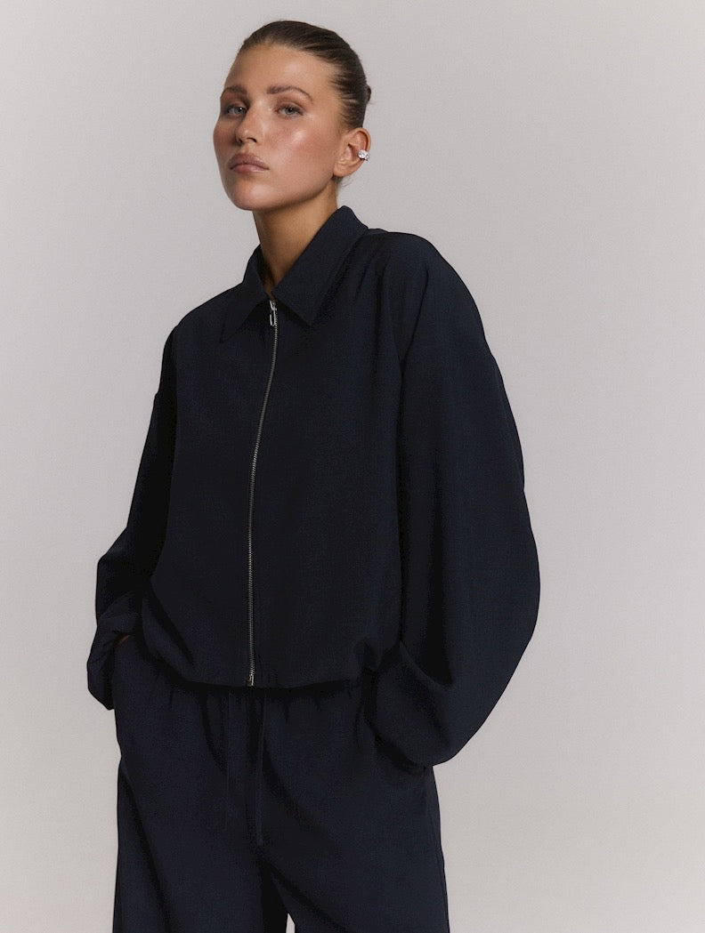 Bomber Woven Long Sleeve - navy