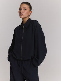 Bomber Woven Long Sleeve - navy