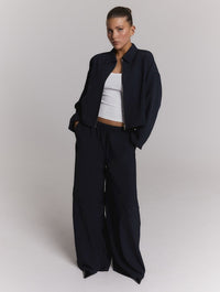 Bomber Woven Long Sleeve - navy