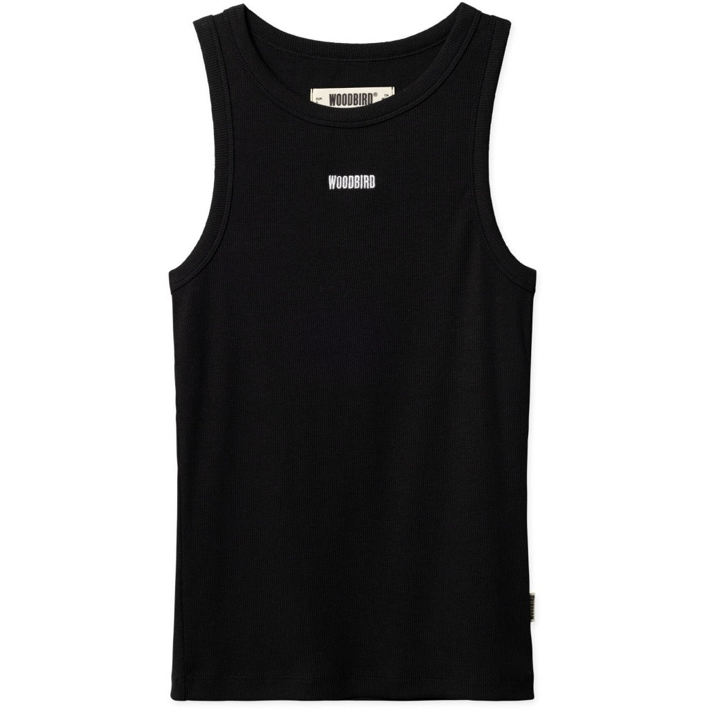 Top Dee Rib Tank - black