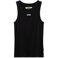 Top Dee Rib Tank - black