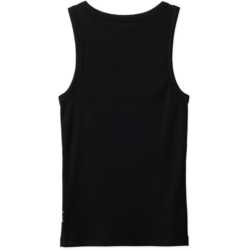 Top Dee Rib Tank - black