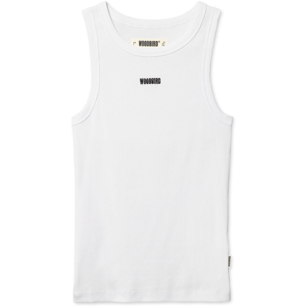 Top Dee Rib Tank - white