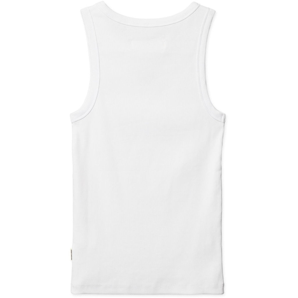 Top Dee Rib Tank - white