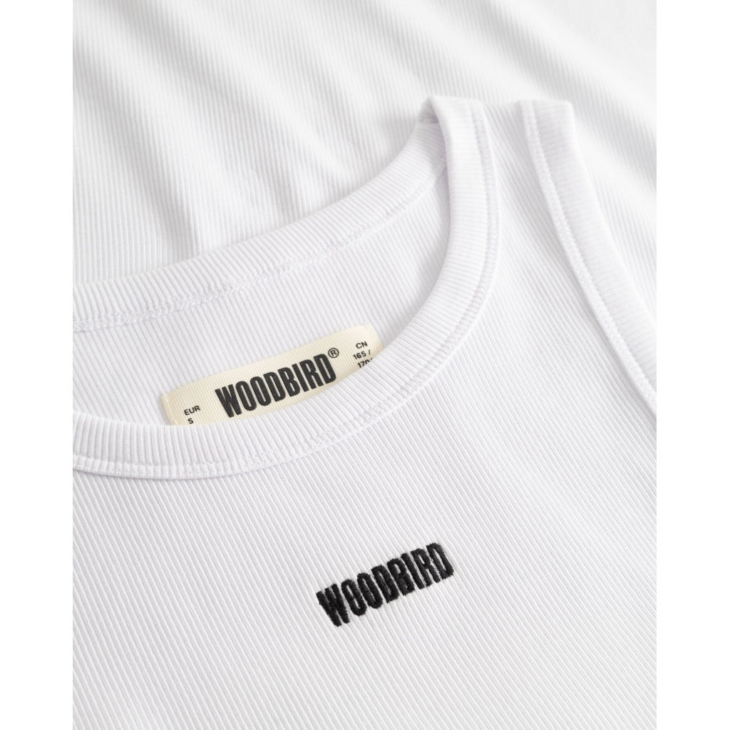 Top Dee Rib Tank - white
