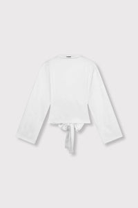 Shirt Knitted Longsleeve Detail Back Feather - off white