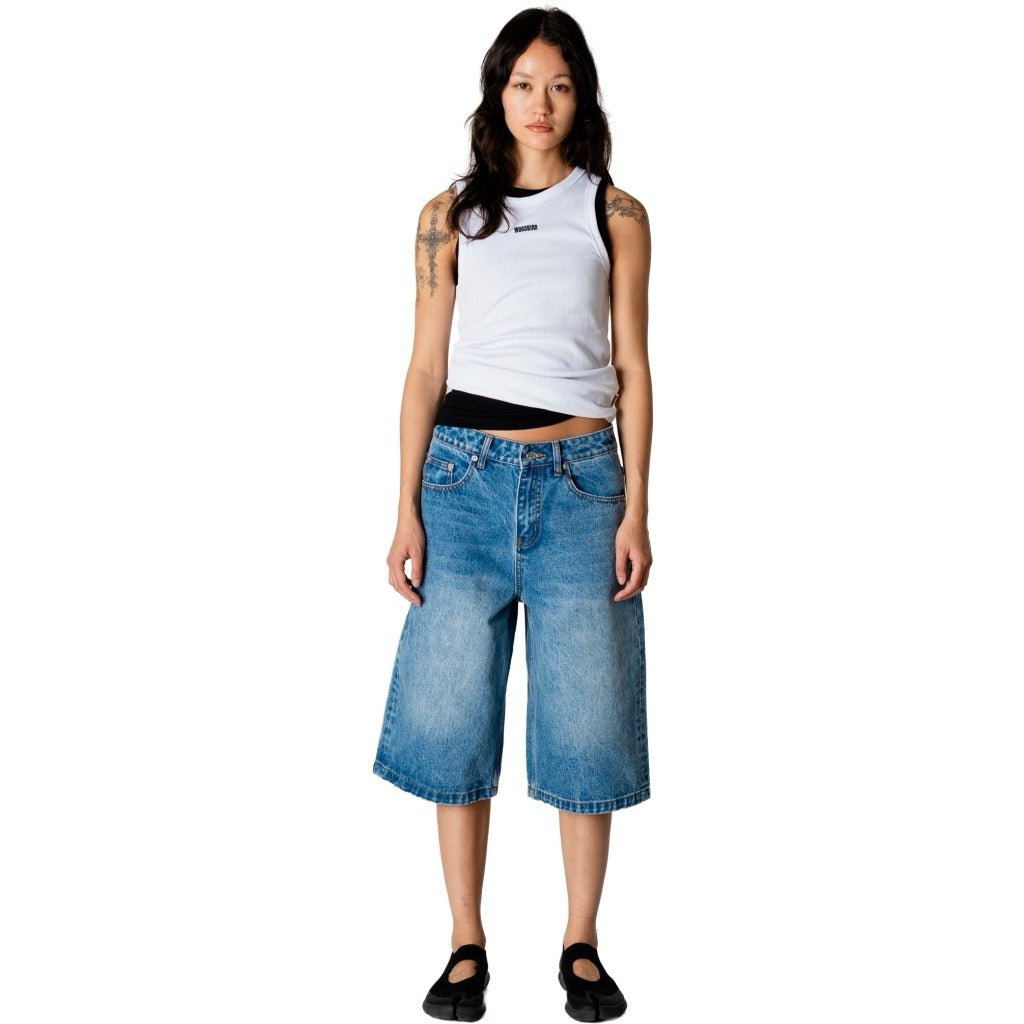 Top Dee Rib Tank - white