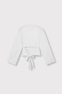 Shirt Knitted Longsleeve Detail Back Feather - off white