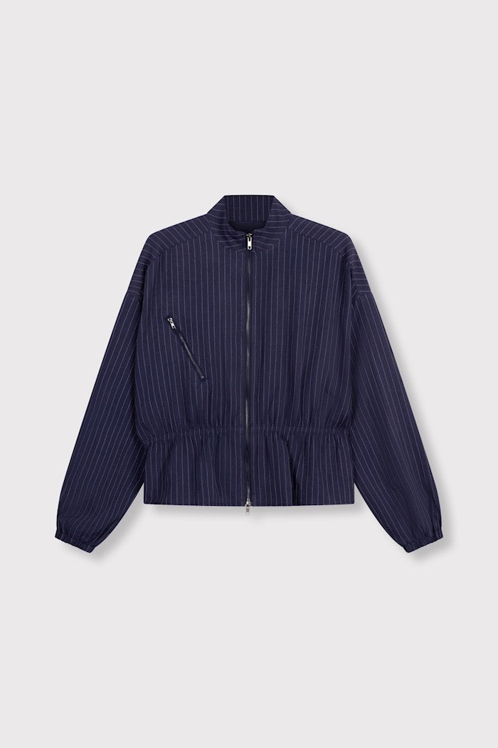 Vest Pinstripe Balloon Elysia - navy