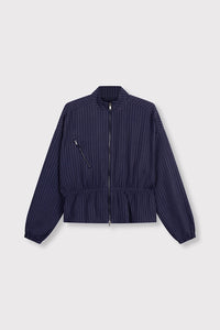 Vest Pinstripe Balloon Elysia - navy