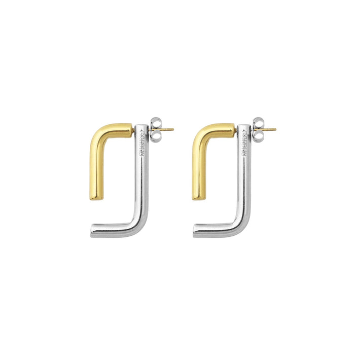 Oorstekers Duo Linked - zilver/goud