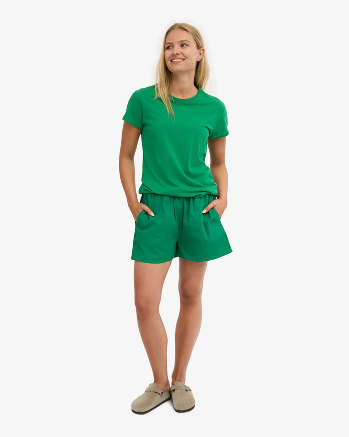 Short Organic Twill - kelly green