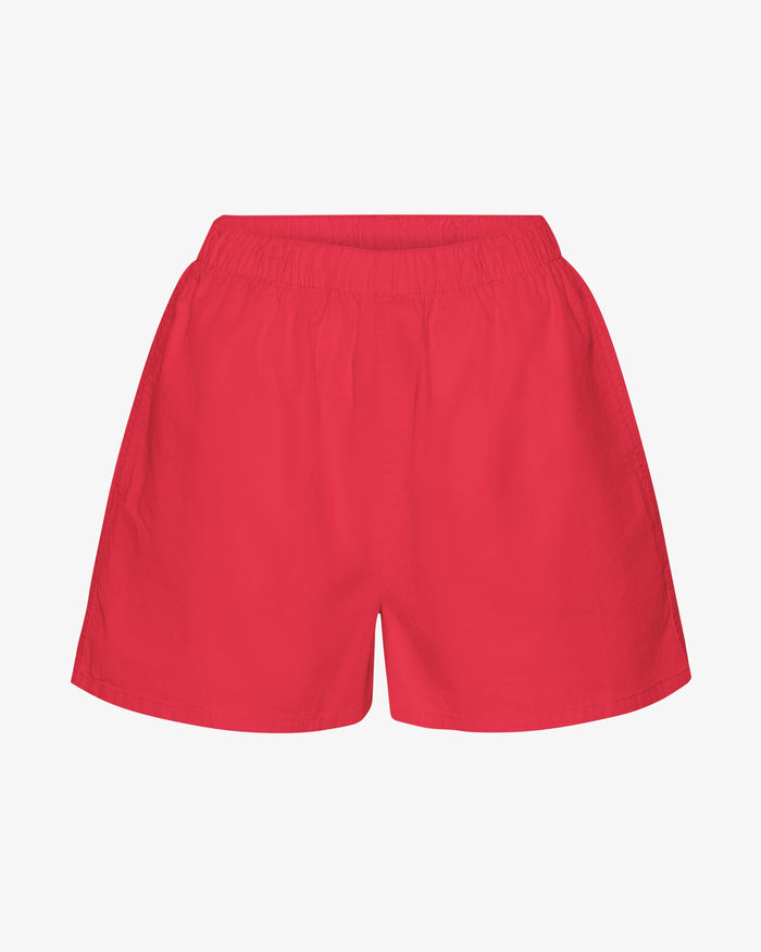 Short Organic Twill - red tangerine