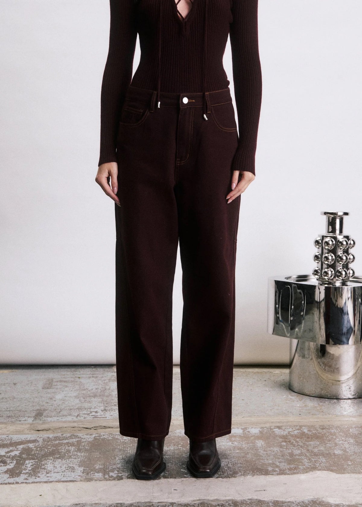 Jeans Jeremy - bordeaux