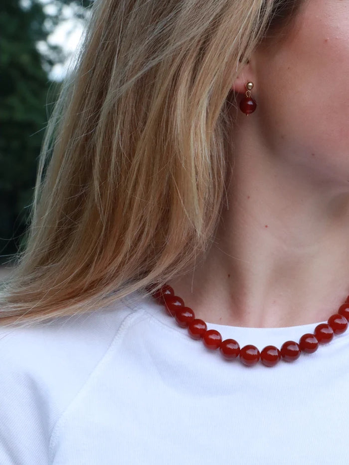 Ketting Faro - red jade