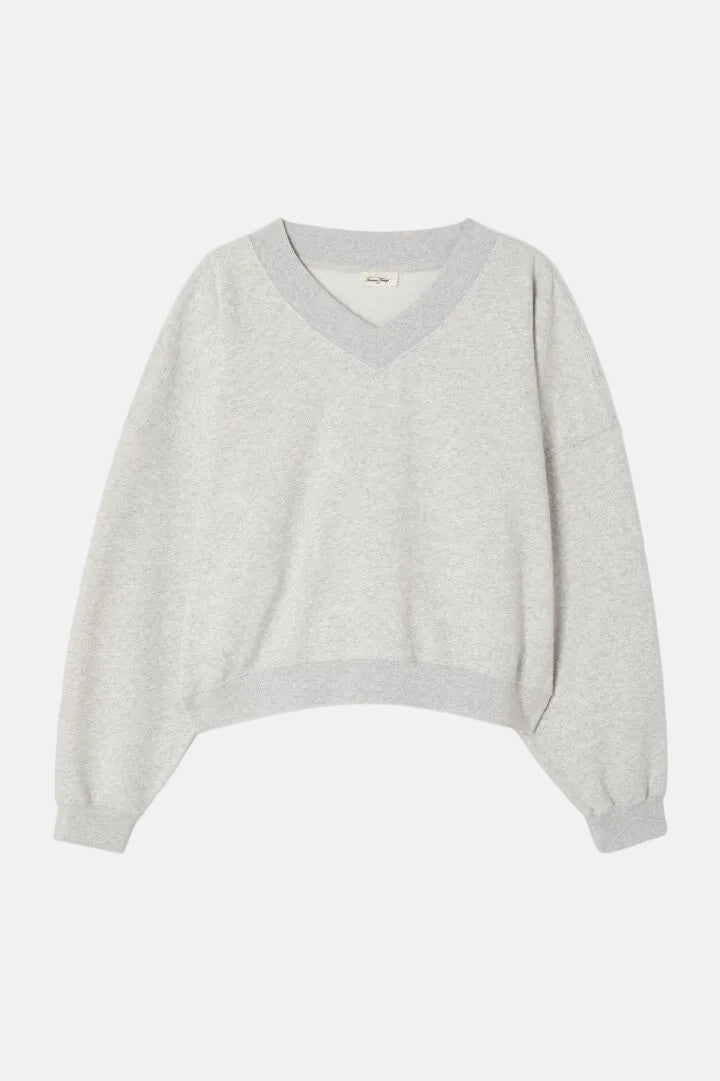 Sweater Bapton V-hals - gris chine