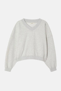 Sweater Bapton V-hals - gris chine