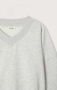 Sweater Bapton V-hals - gris chine