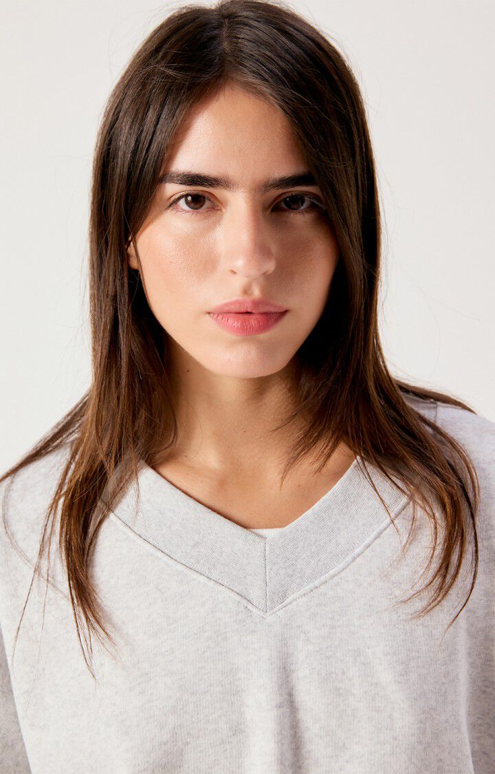 Sweater Bapton V-hals - gris chine