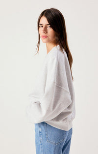 Sweater Bapton V-hals - gris chine