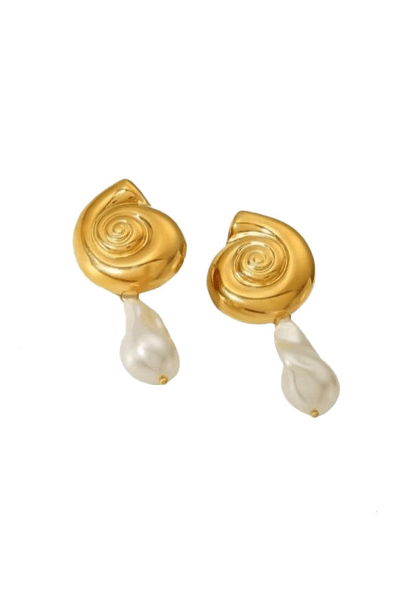 Oorstekers Pearl Ocean - goud
