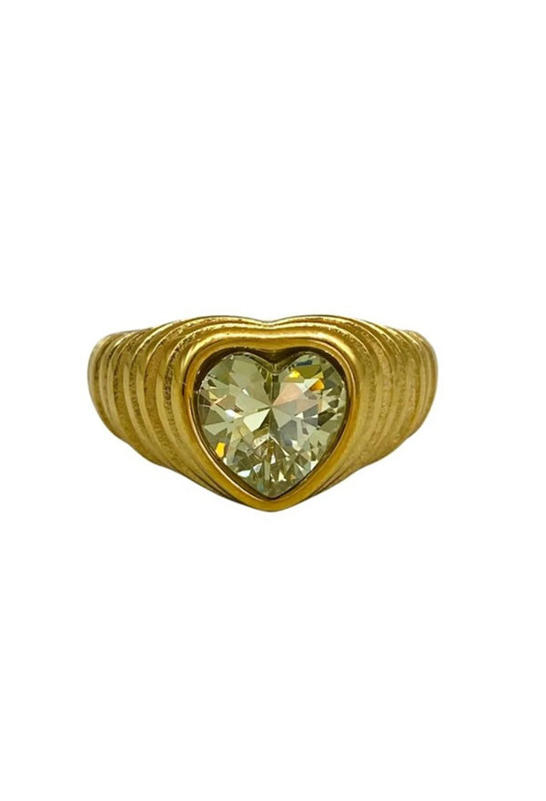 Ring Heart - groen