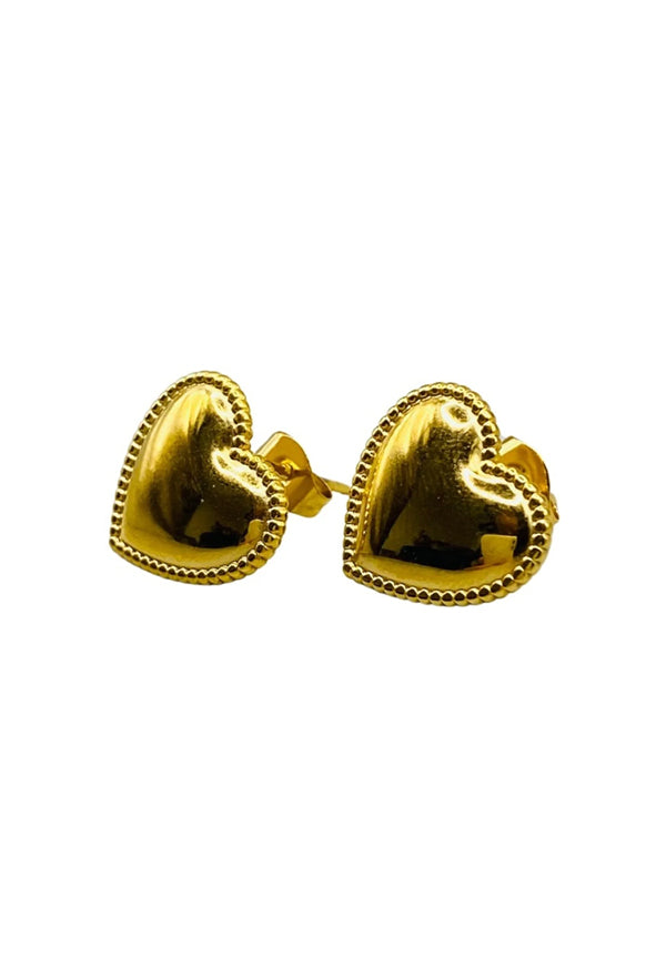 Oorstekers Heart - goud