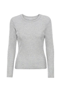 Shirt Organic Rib LS - heather grey