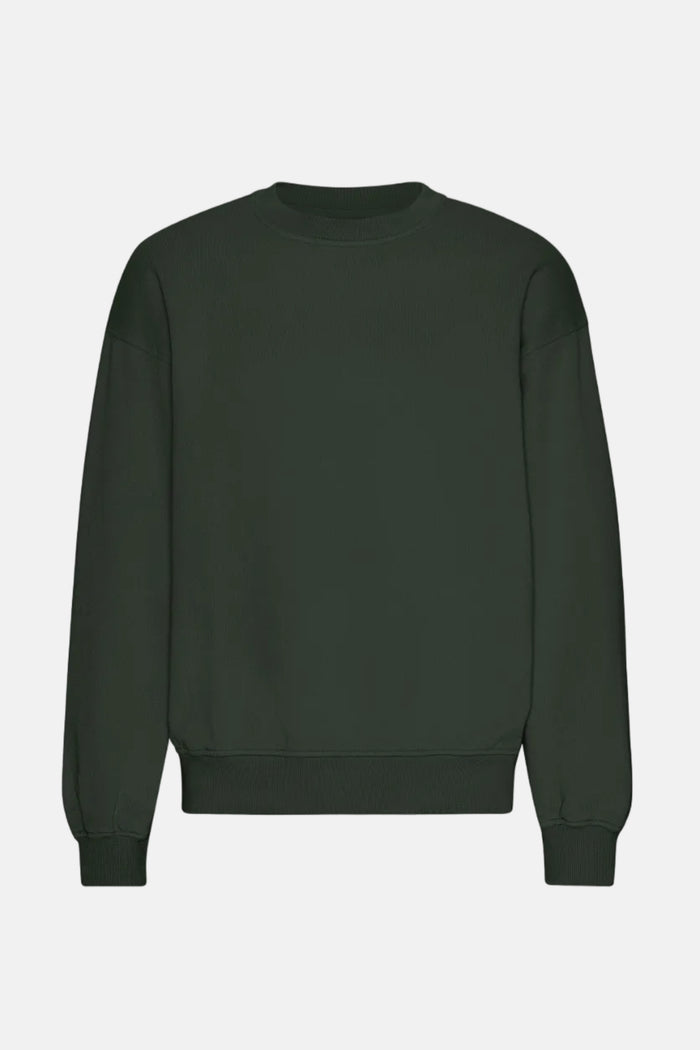 Sweater Organic Oversized Crew - hunter green
