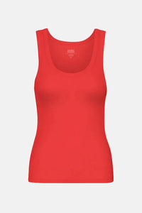 Top Rib Organic - red tangerine