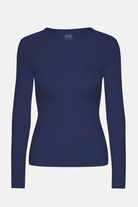 Shirt Organic Rib LS - marine blue