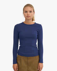 Shirt Organic Rib LS - marine blue