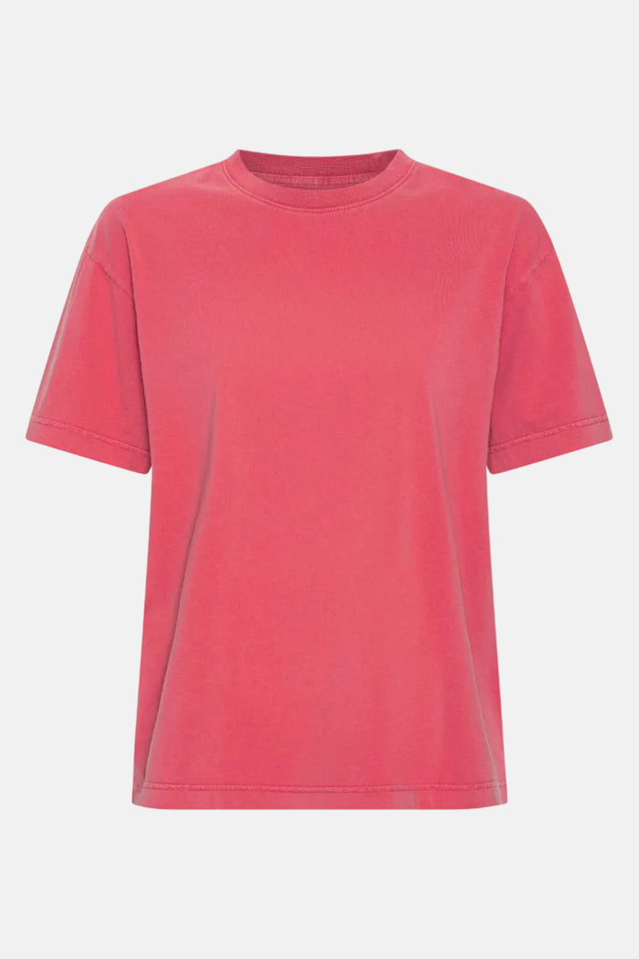 T-shirt Oversized Organic - faded red