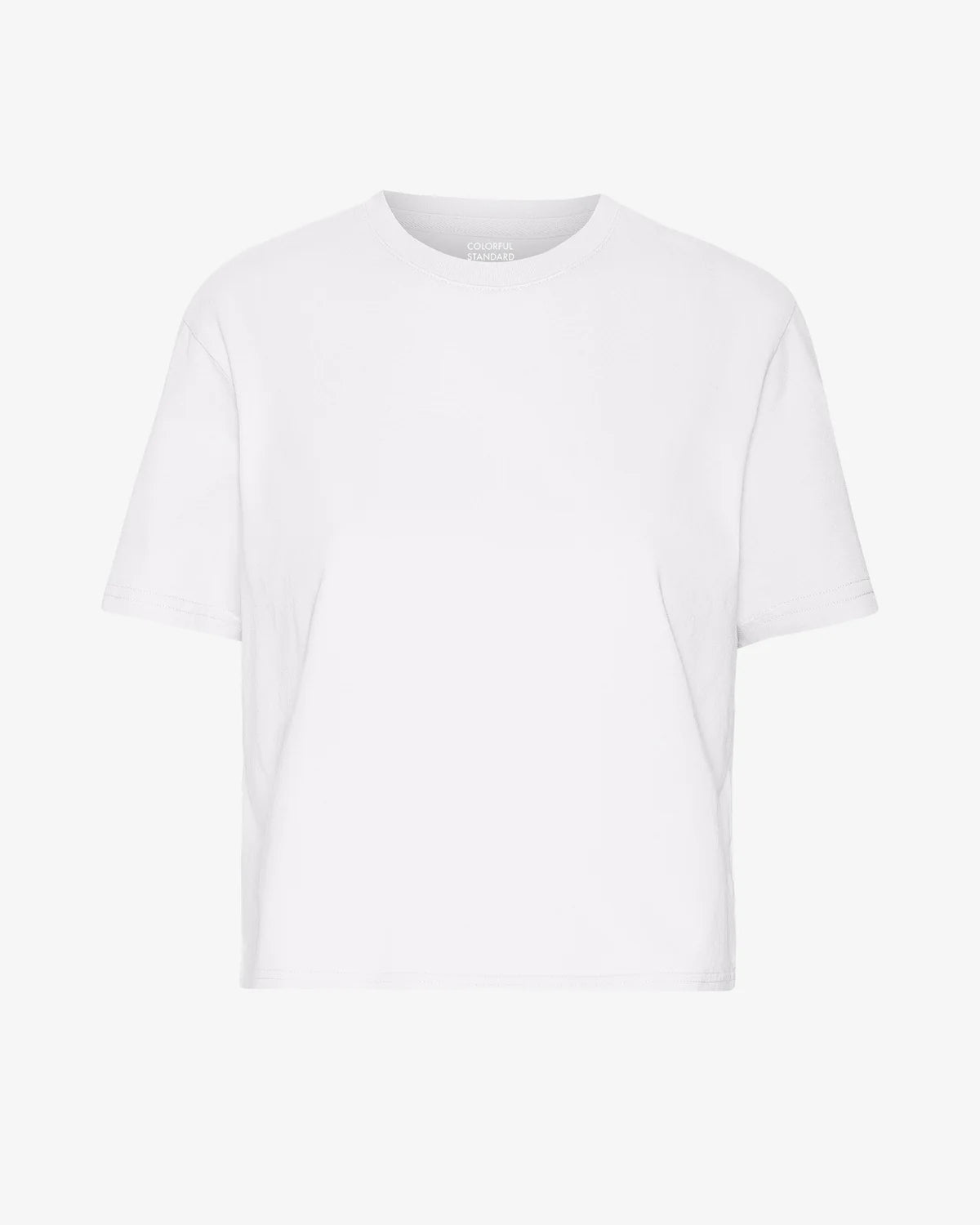 T-shirt Organic Boxy Crop - optical white