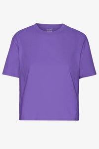T-shirt Organic Boxy Crop - Ultra violet
