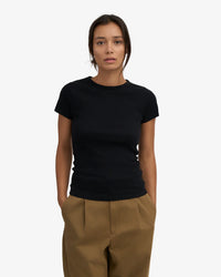 T-shirt Organic Rib SS - deep black