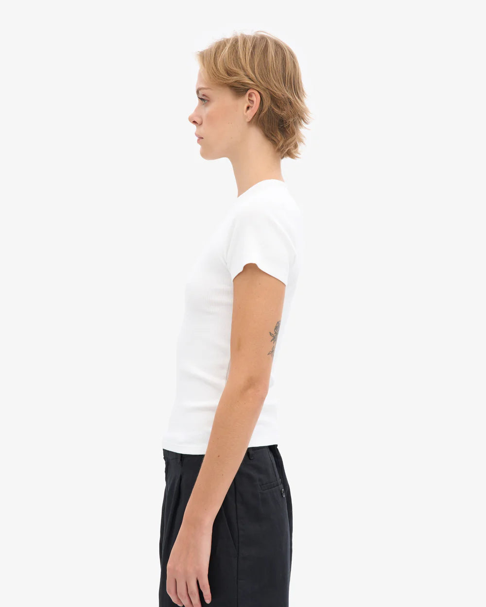 T-shirt Organic Rib SS - optical white