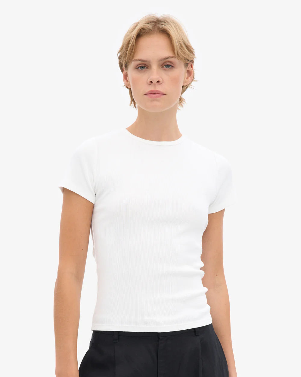 T-shirt Organic Rib SS - optical white