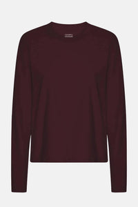 Shirt organic LS - oxblood red