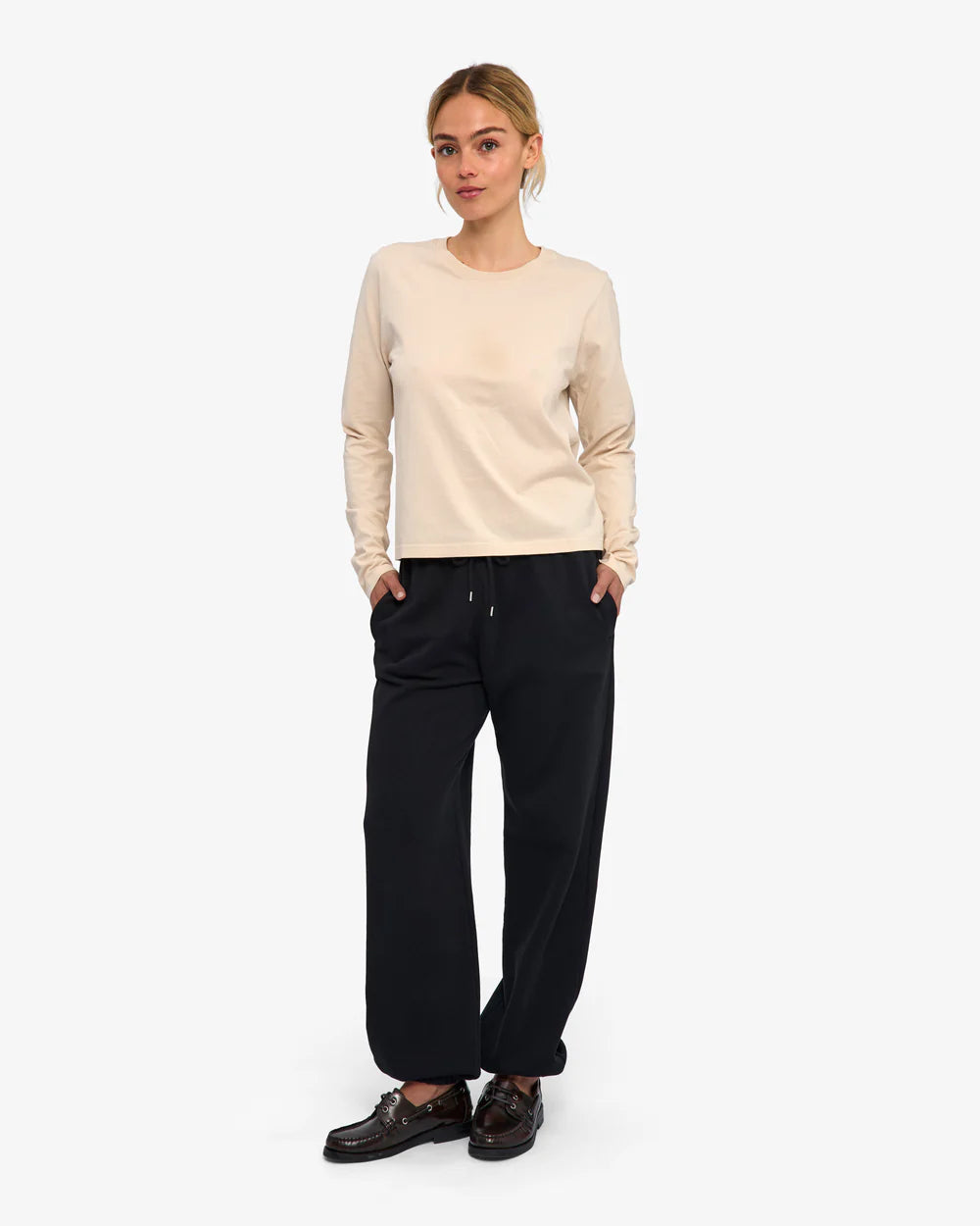 Shirt organic LS - ivory white