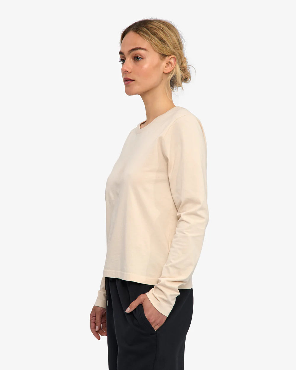 Shirt organic LS - ivory white