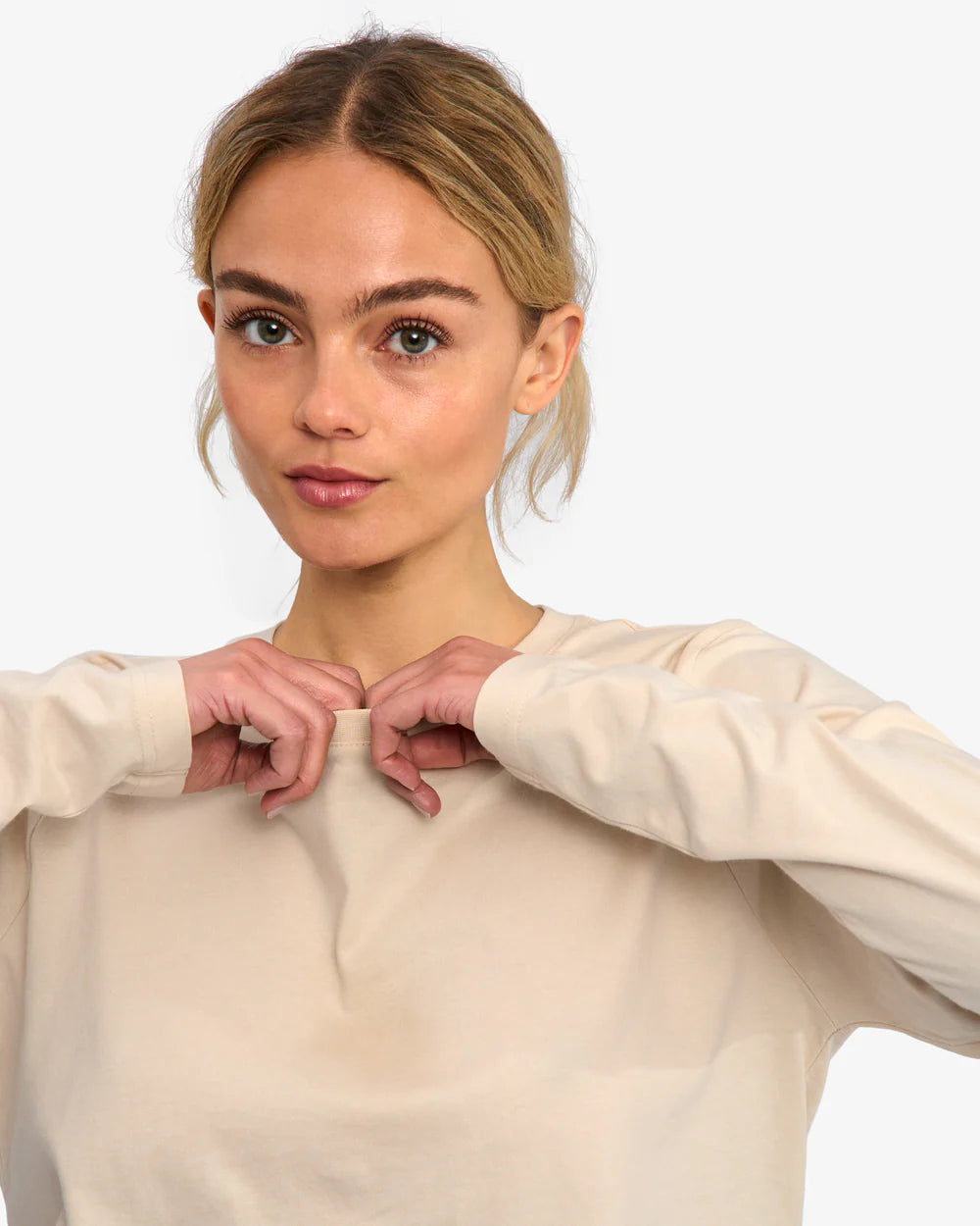Shirt organic LS - ivory white