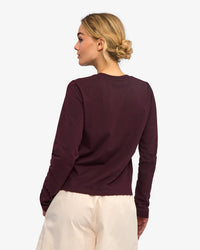 Shirt organic LS - oxblood red