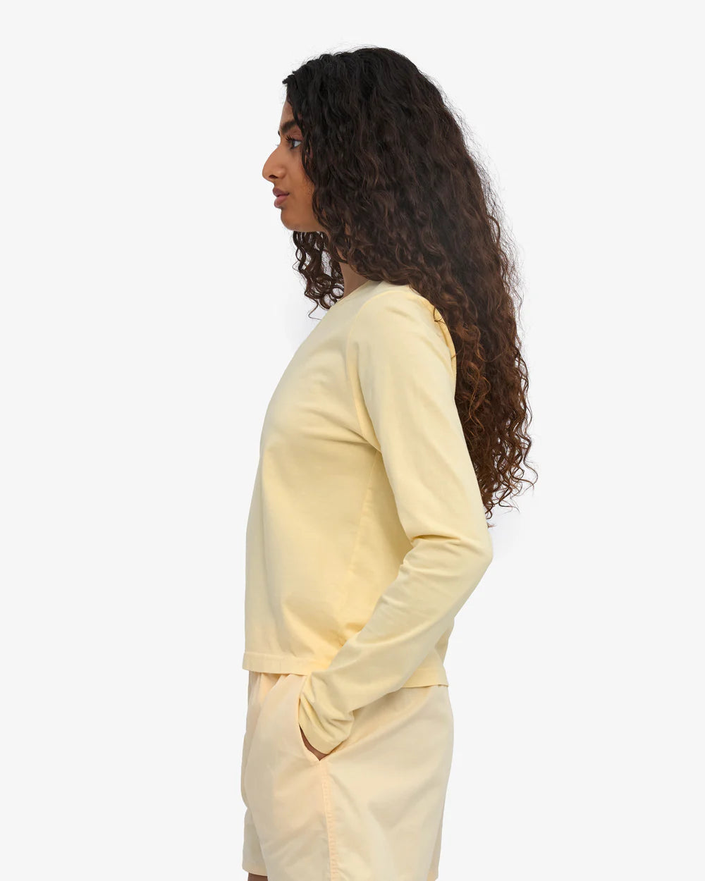 Shirt organic LS - soft yellow