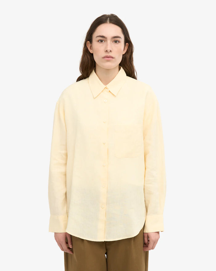 Blouse Linen Oversized - soft yellow